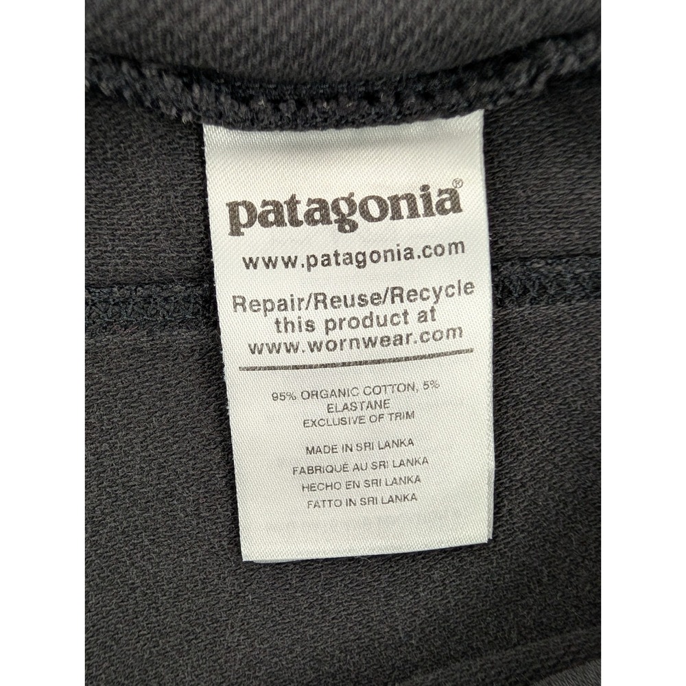Patagonia Organic Cotton Joggers Mens Large Black Drawstring Pants L - Picture 8 of 14